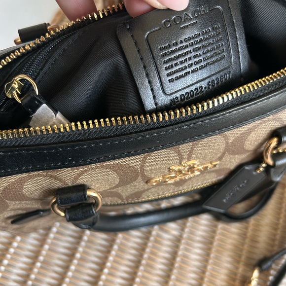 Coach Signature Rowan Satchel Khaki Green Crossbody Bag Gold Hardware - Picture 8 of 8